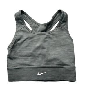 Heather Grey Nike Dri Fit Racerback Sports Bra - Small